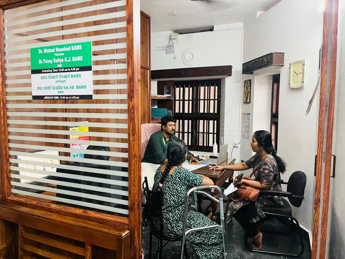 consultation room at Agasthya Ayurvedic Medical Centre