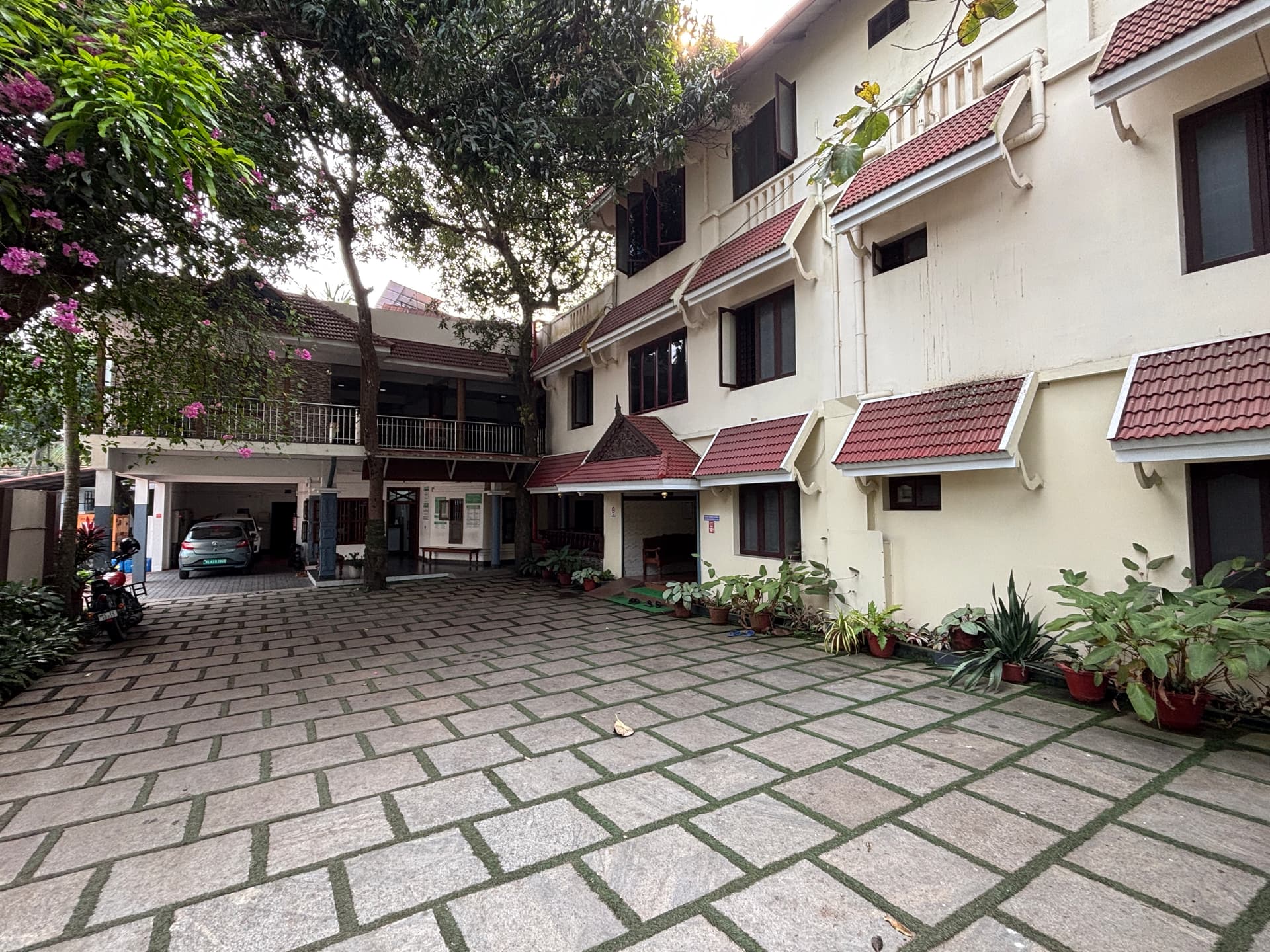 Car parking area at Agasthya hospital