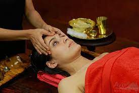 Shiro Abhyangam head and scalp massage for stress relief and hair loss treatment